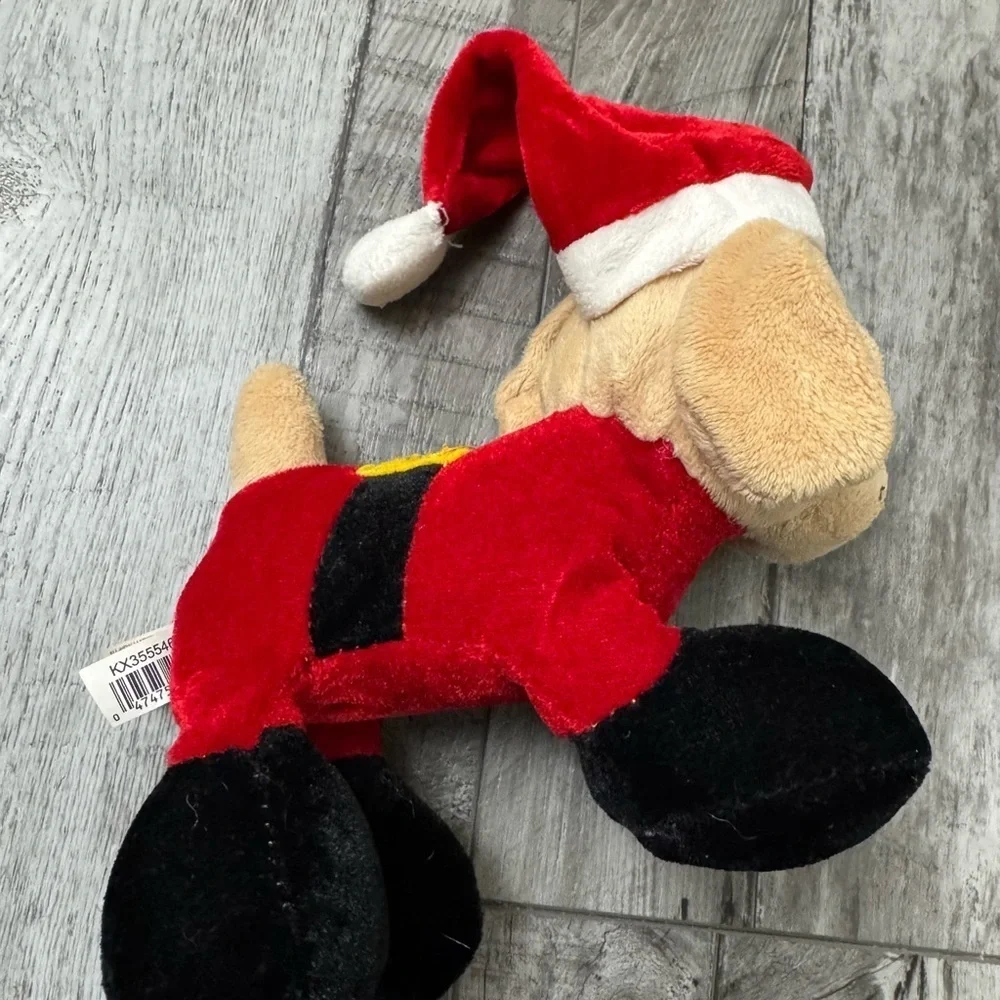 Dan Dee Cream PUPPY DOG In Santa Suit Christmas Stuffed Animal Plush Toy Vintage - Picture 9 of 9